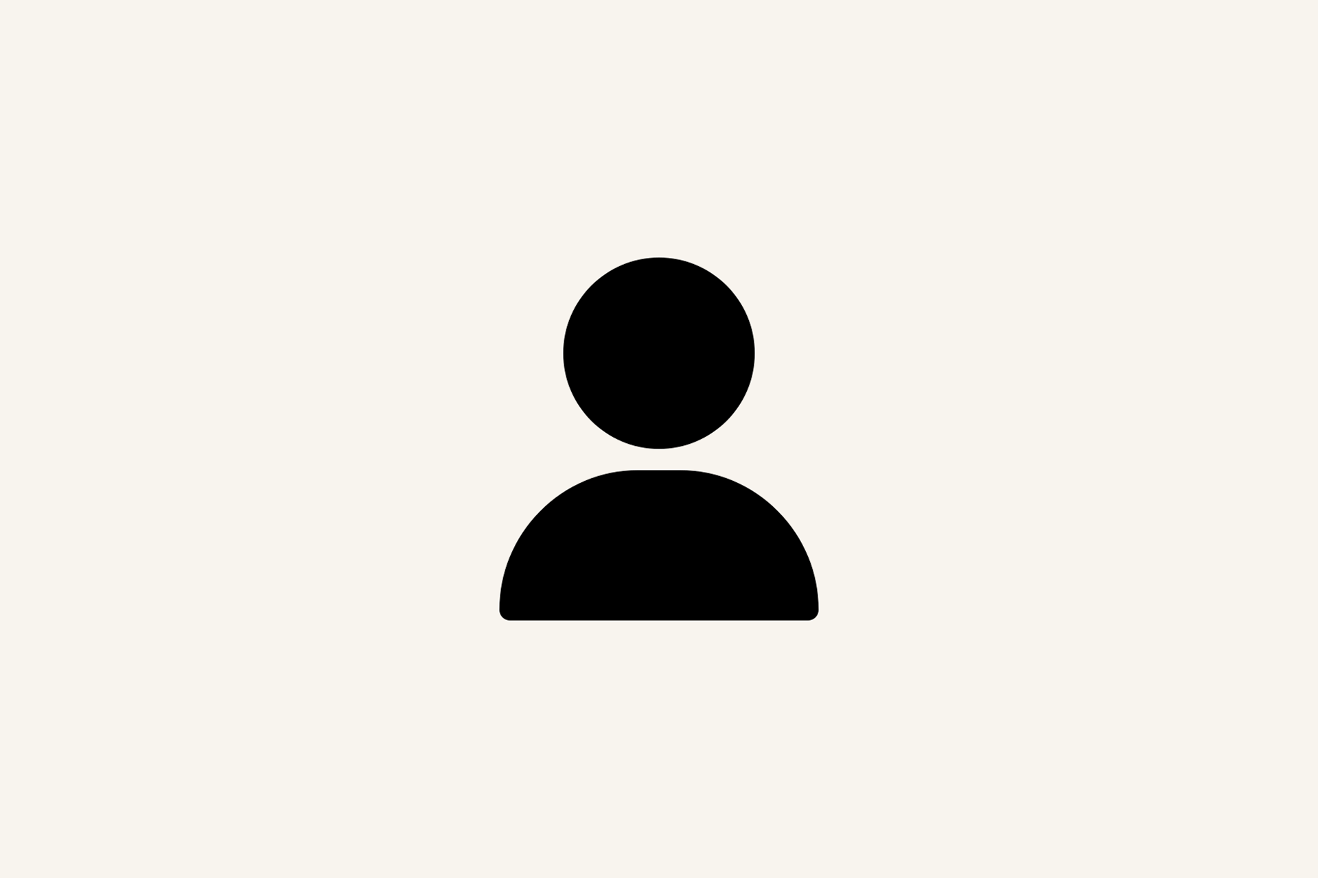Simple black profile symbol
