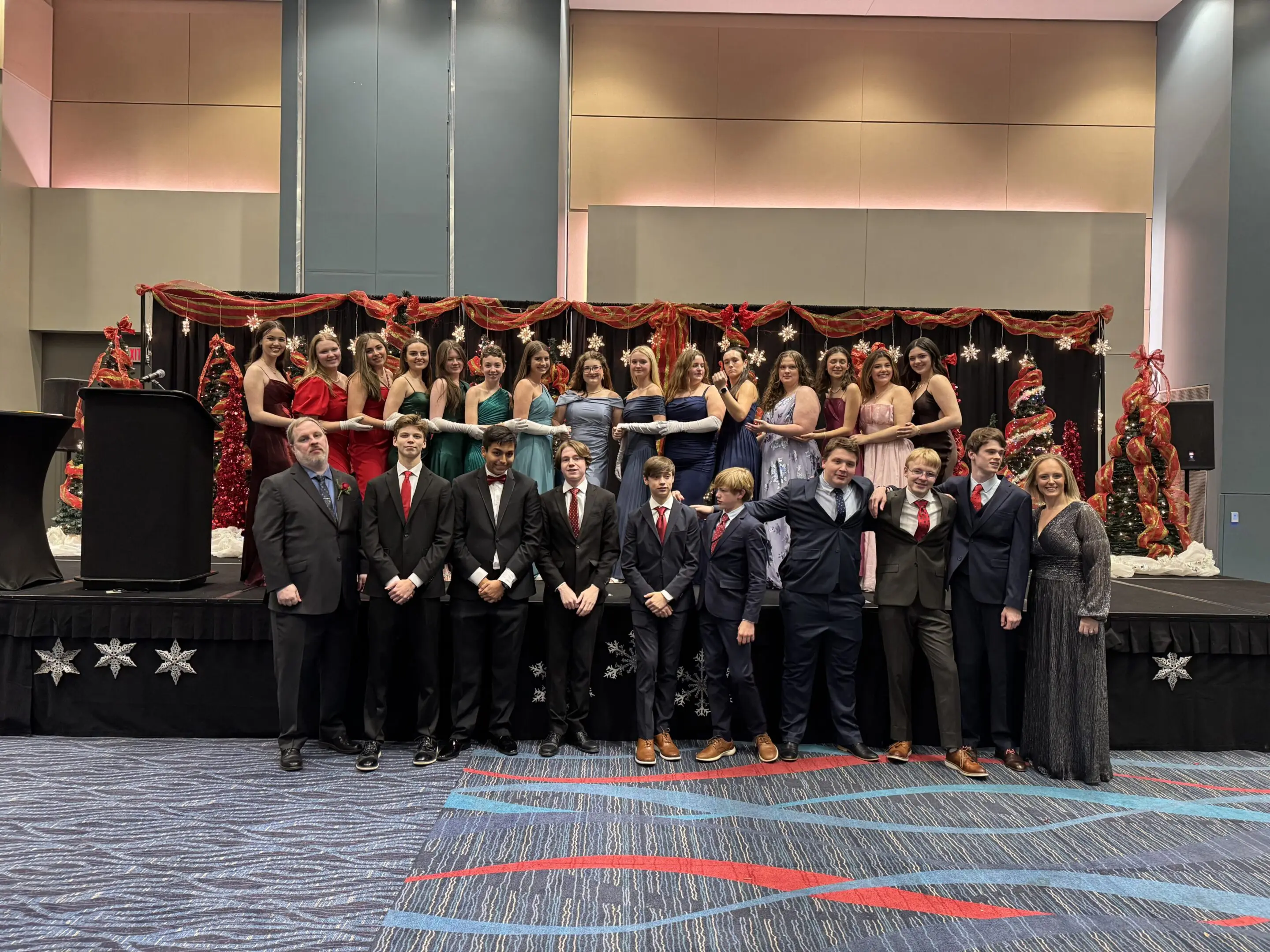 Little Rock Junior Cotillion students gathered for a formal season celebration